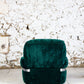 Fauteuil "space age" velours vert de Beka, 1970