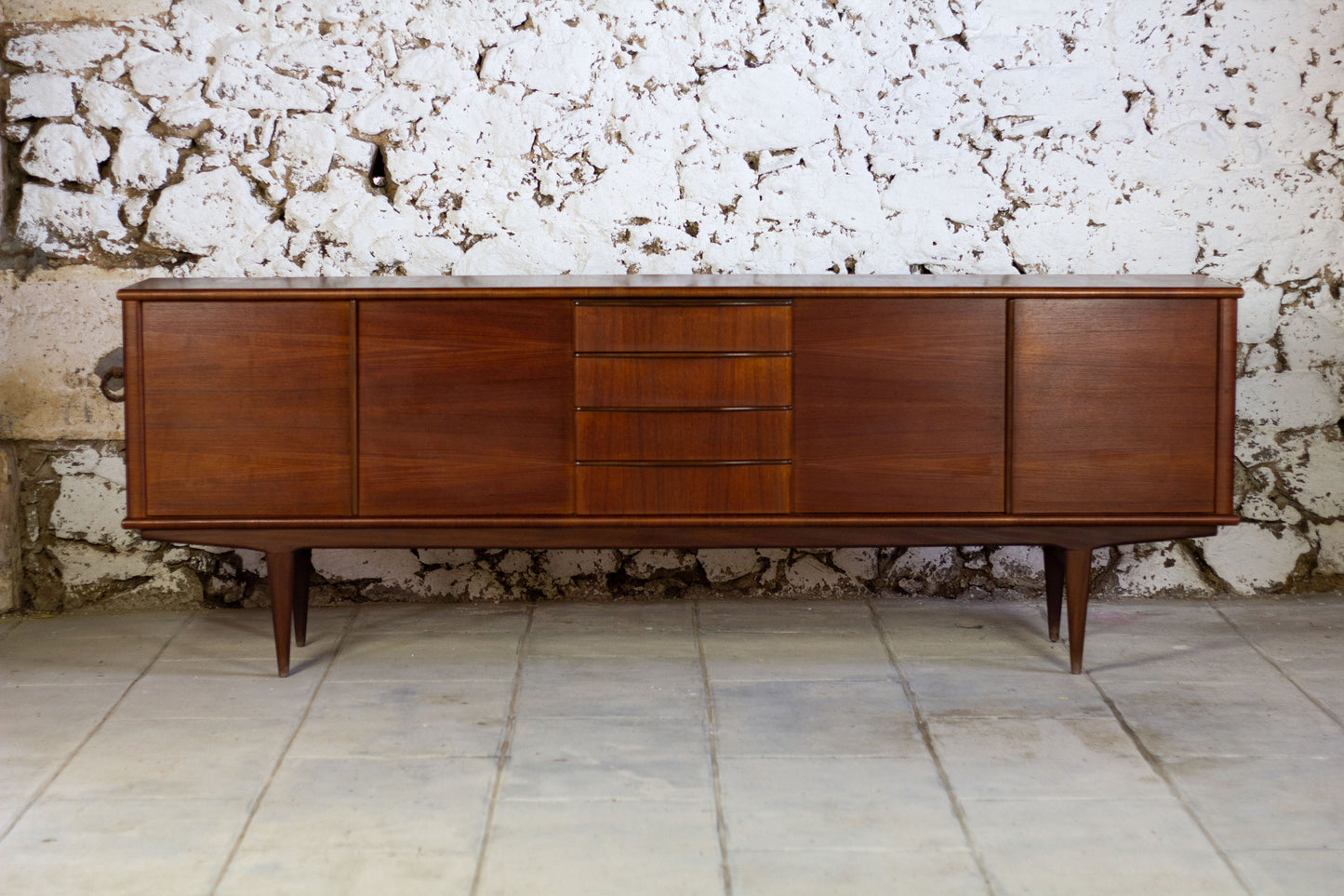 Enfilade en teck scandinave, 1960