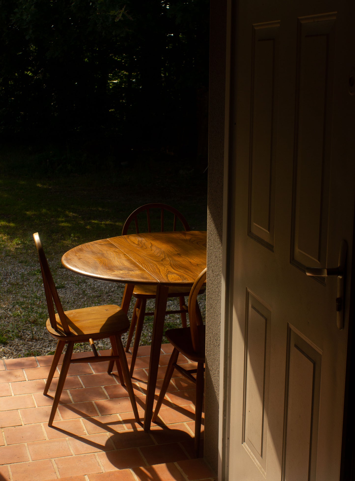 Table ronde à rabat Ercol, 1960