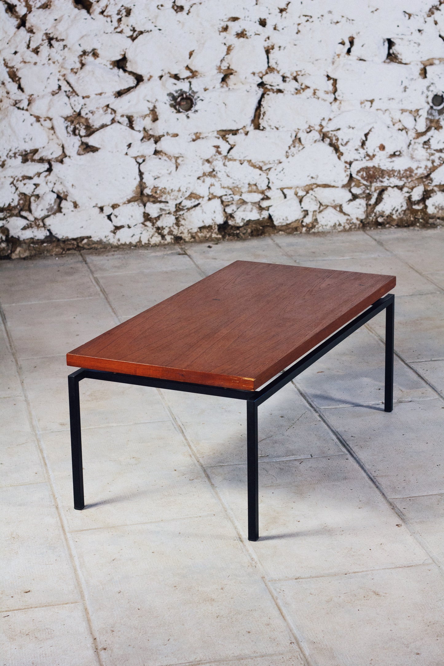 Table basse moderniste vintage teck, 1960