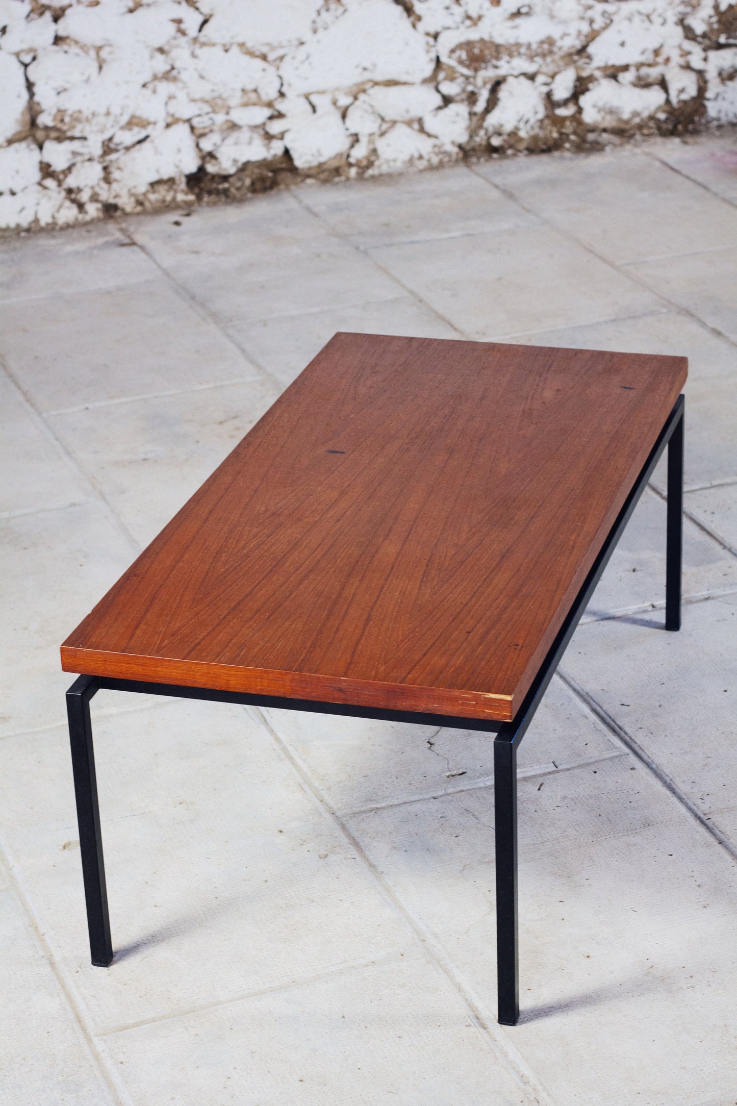 Table basse moderniste vintage teck, 1960