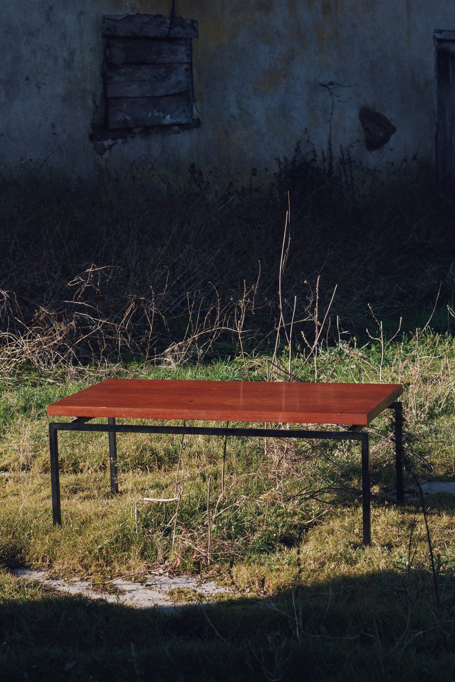 Table basse moderniste vintage teck, 1960