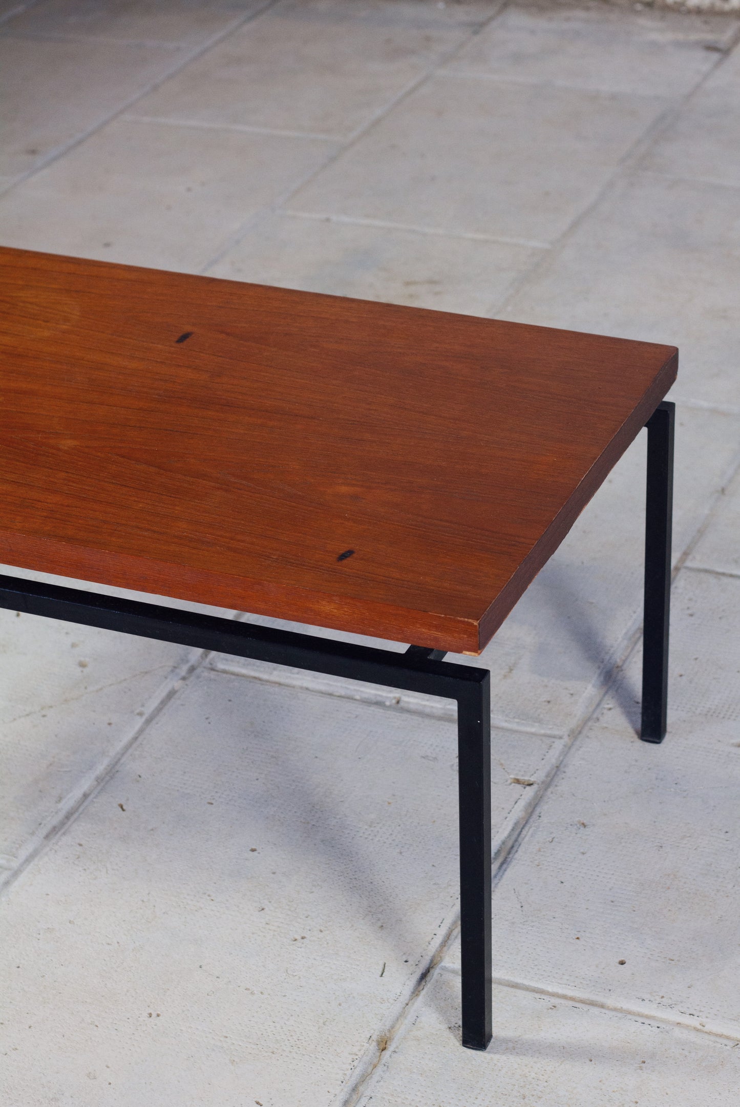 Table basse moderniste vintage teck, 1960