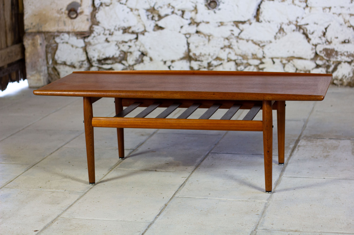 Table basse scandinave en teck par Grete Jalk, 1960