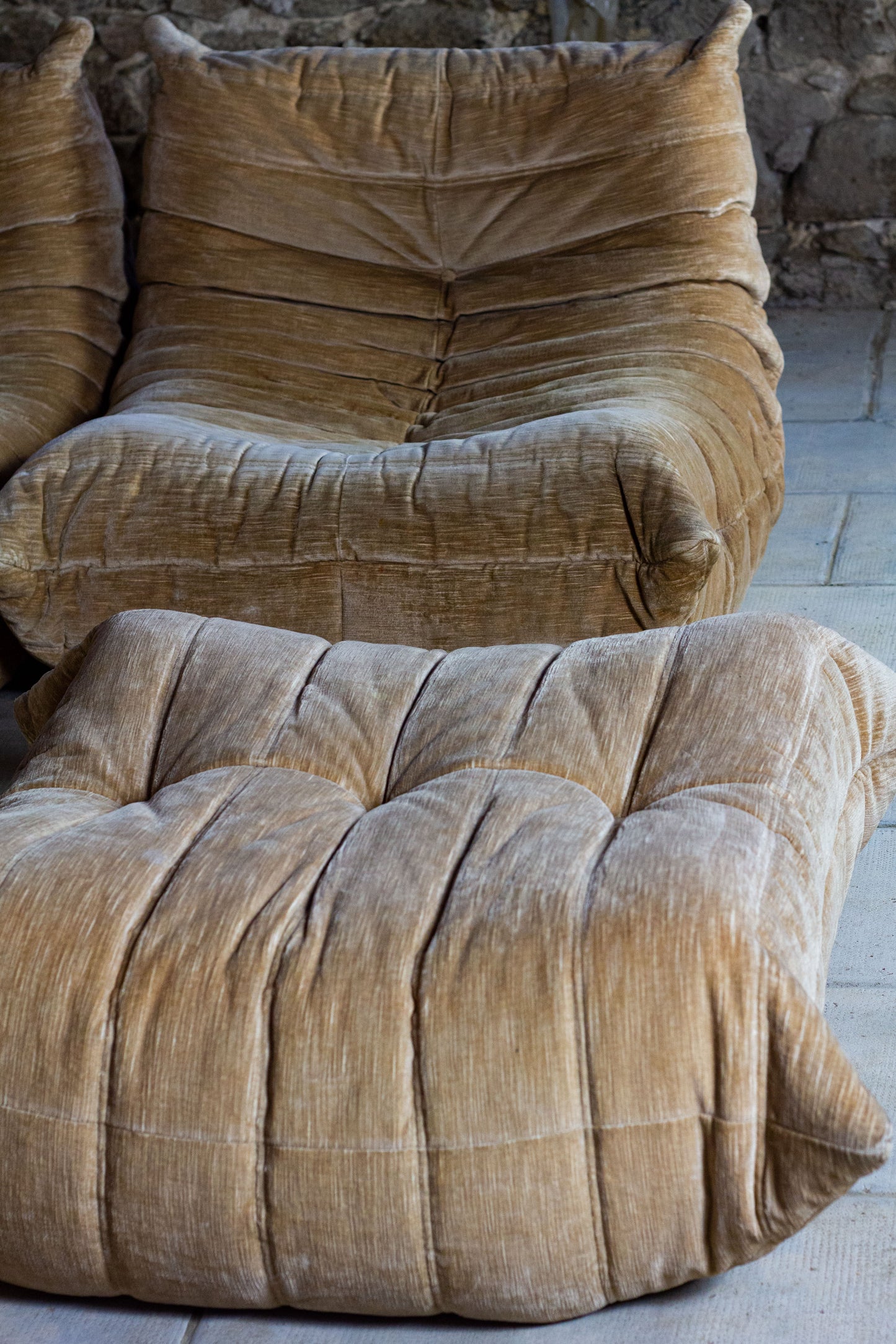 Ensemble de canapés Togo velours Michel Ducaroy "ligne brown", LIGNE ROSET, 1973