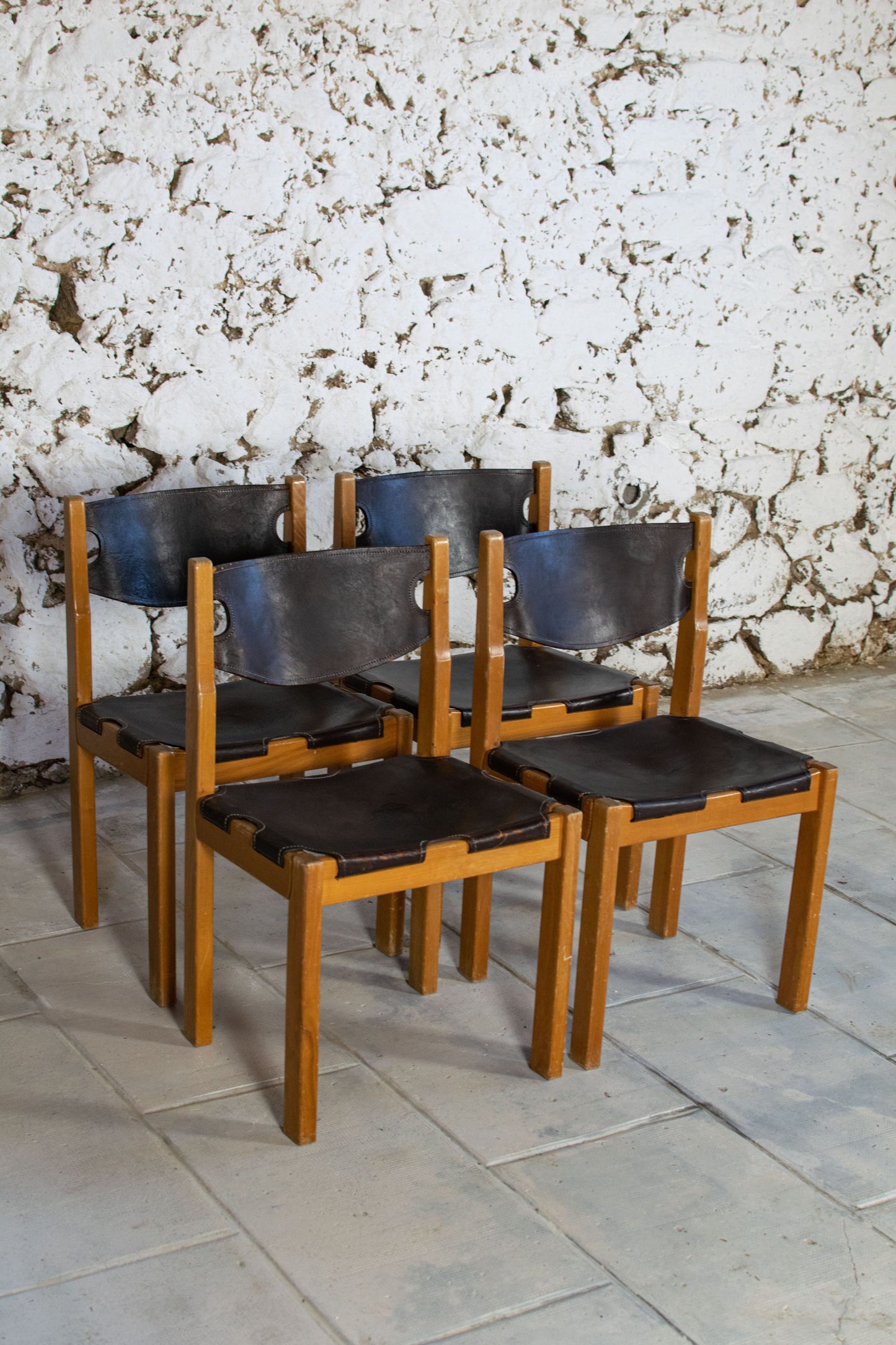 Chaises brutalistes Maison Regain, 1960