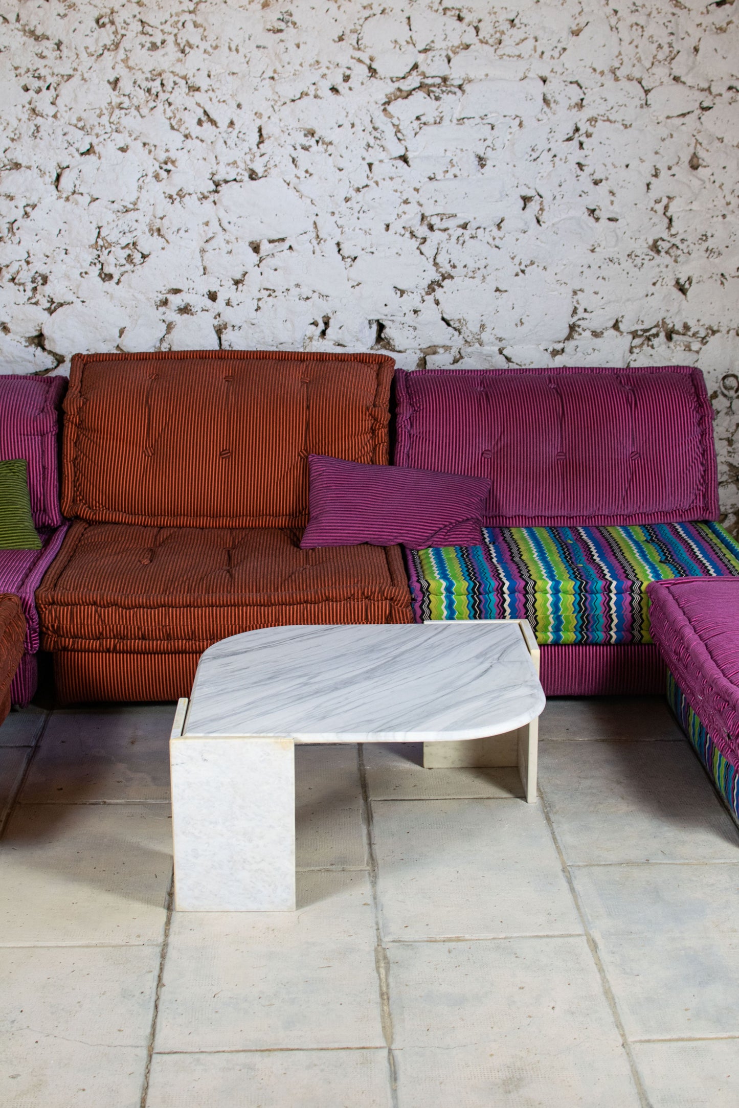 Table basse en marbre en forme d'oeil, 1970