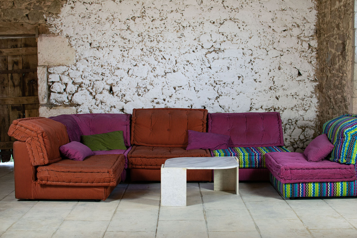 Table basse en marbre en forme d'oeil, 1970