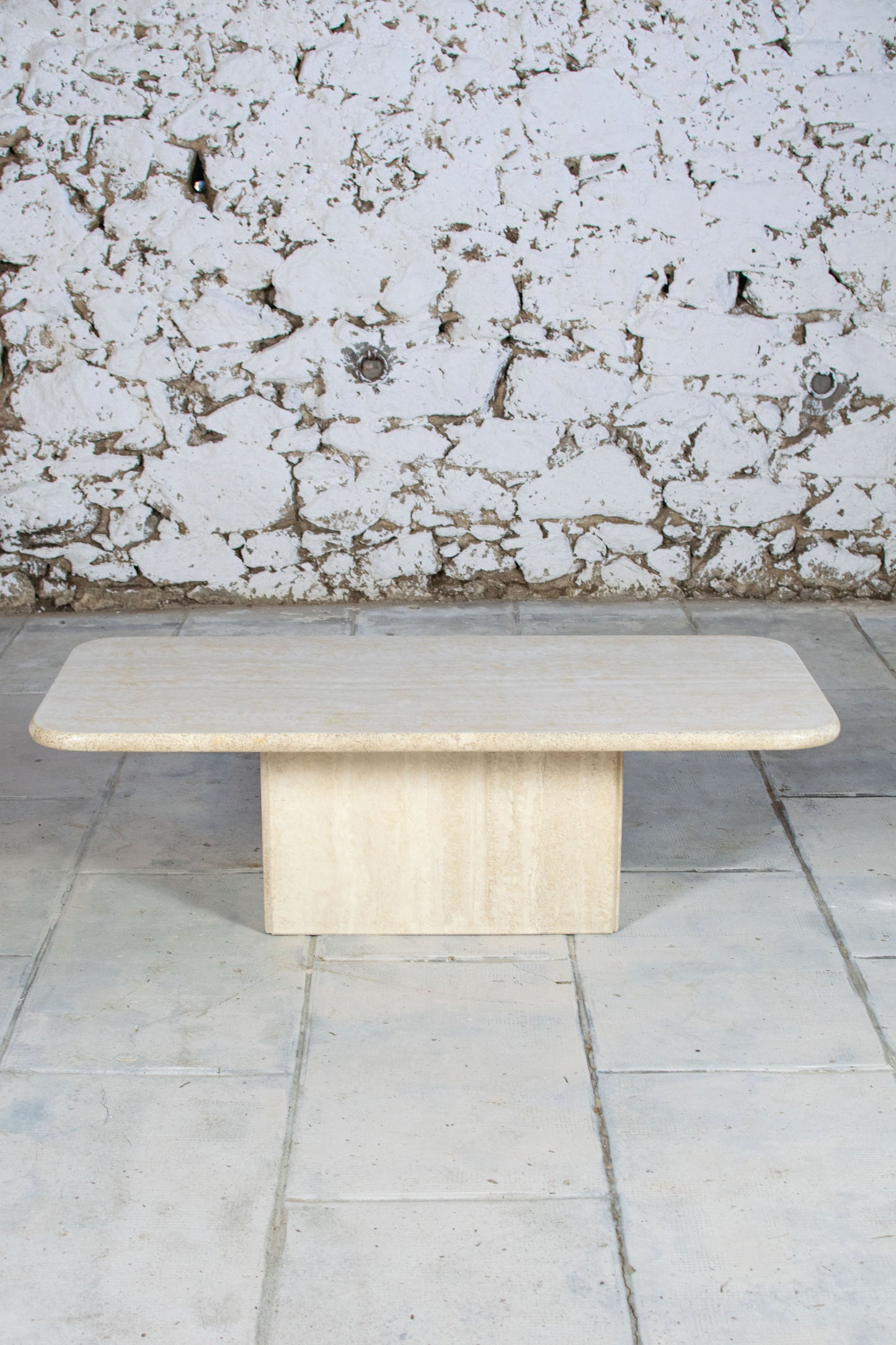 Table basse travertin italien, 1980